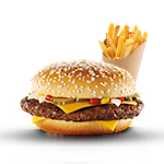 Quad Cheeseburger With Chips 