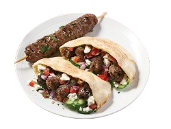 2 Pcs Shish Kebab In Pitta 