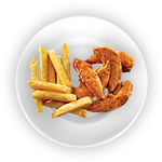 Kids 4pcs Chicken Strips & 10pcs Popcorn Chicken With Chips 