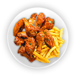 5 Pcs Chicken Wings With Chips 