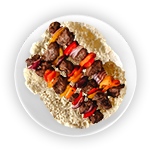 3 Pcs Shish Kebab With Naan 